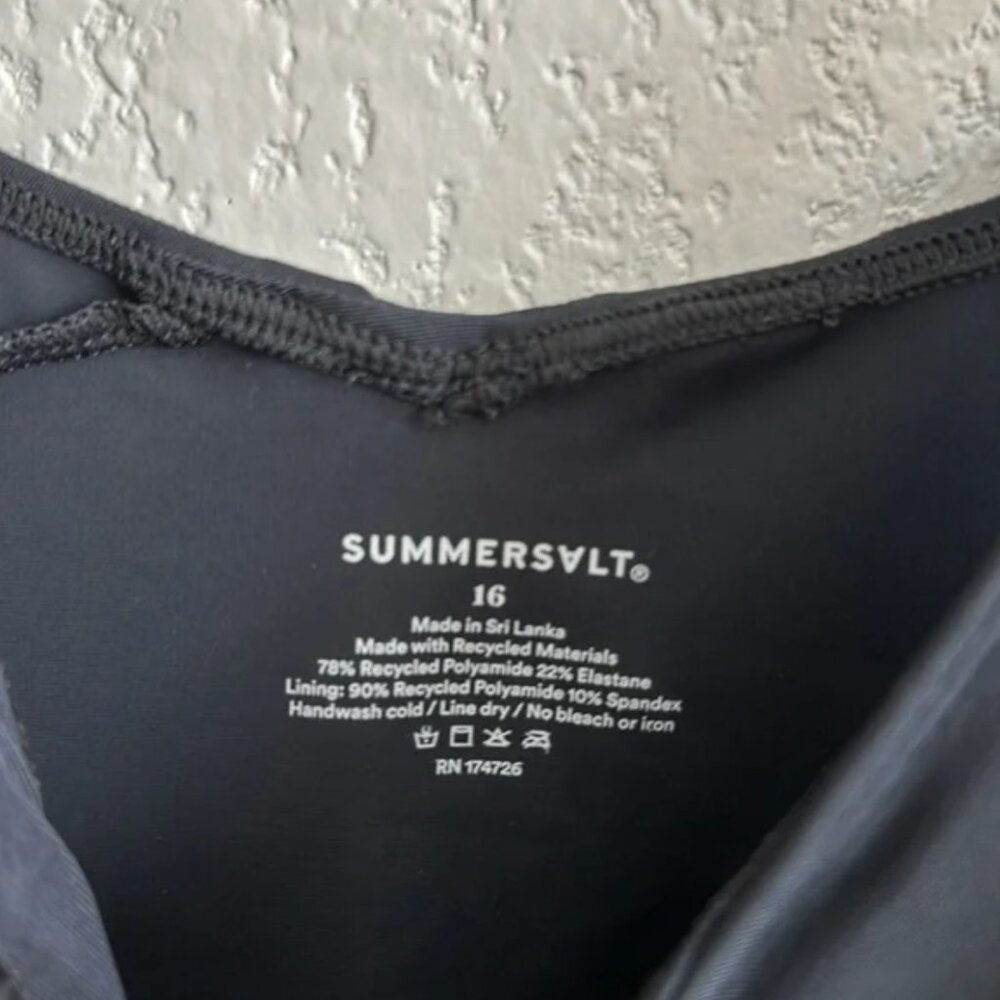 Summersalt The Perfect Wrap Black One Piece Size 16 - Picture 5 of 8